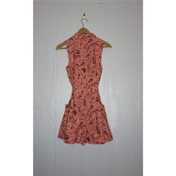 & OTHER STORIES Peach Tropical Pattern Romper US 4 - Picture 9 of 10